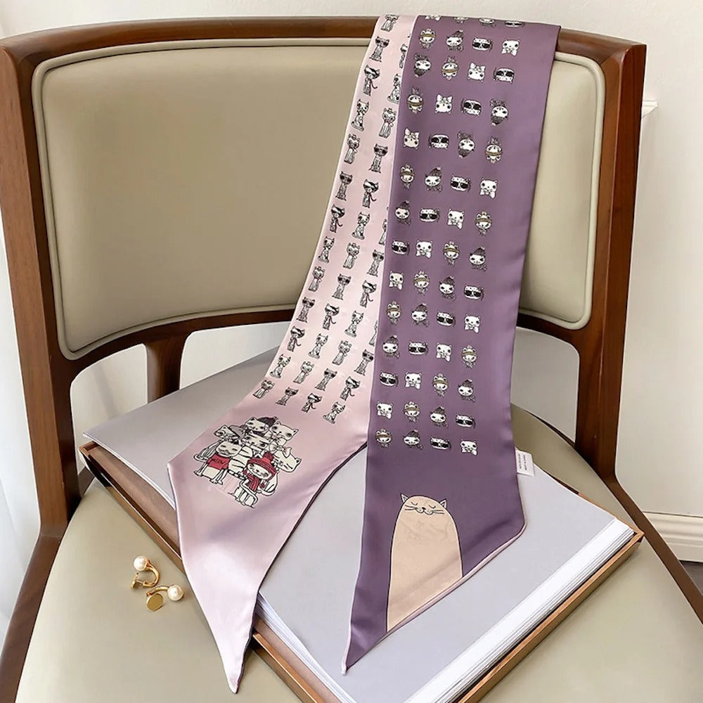 Foulard Femme 150cm | Motif Chats