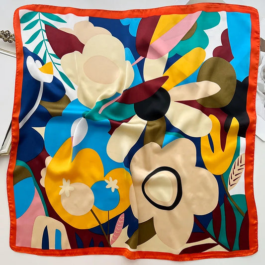 Foulard Femme Carré 70cm | Motif Floral